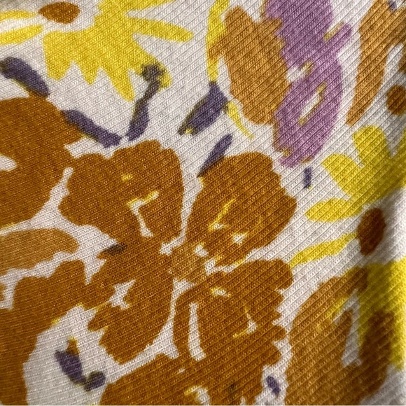 Free People Key To Your Heart Floral Slinky Ribbed Jersey Ruched Mini Dress XS - Picture 9 of 13